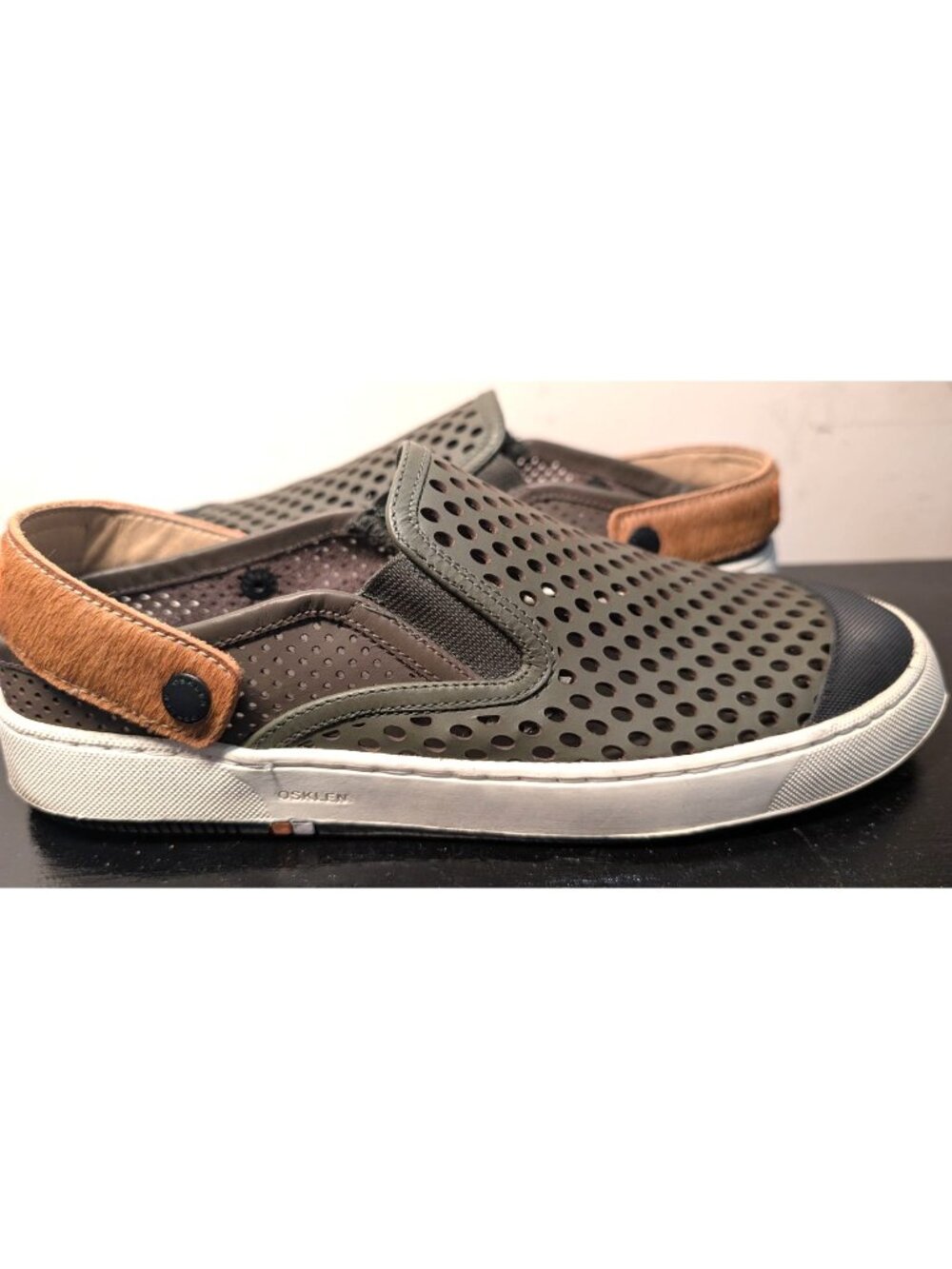 Osklen Tênis Mule Bossanova Mix Leather Slip On Shoe, Men Size 9.5